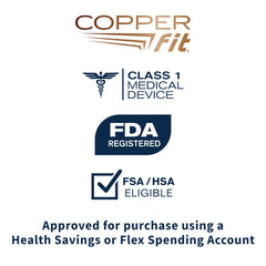 Copper Fit ambiente de recuperación con la rodillera y descanso activo