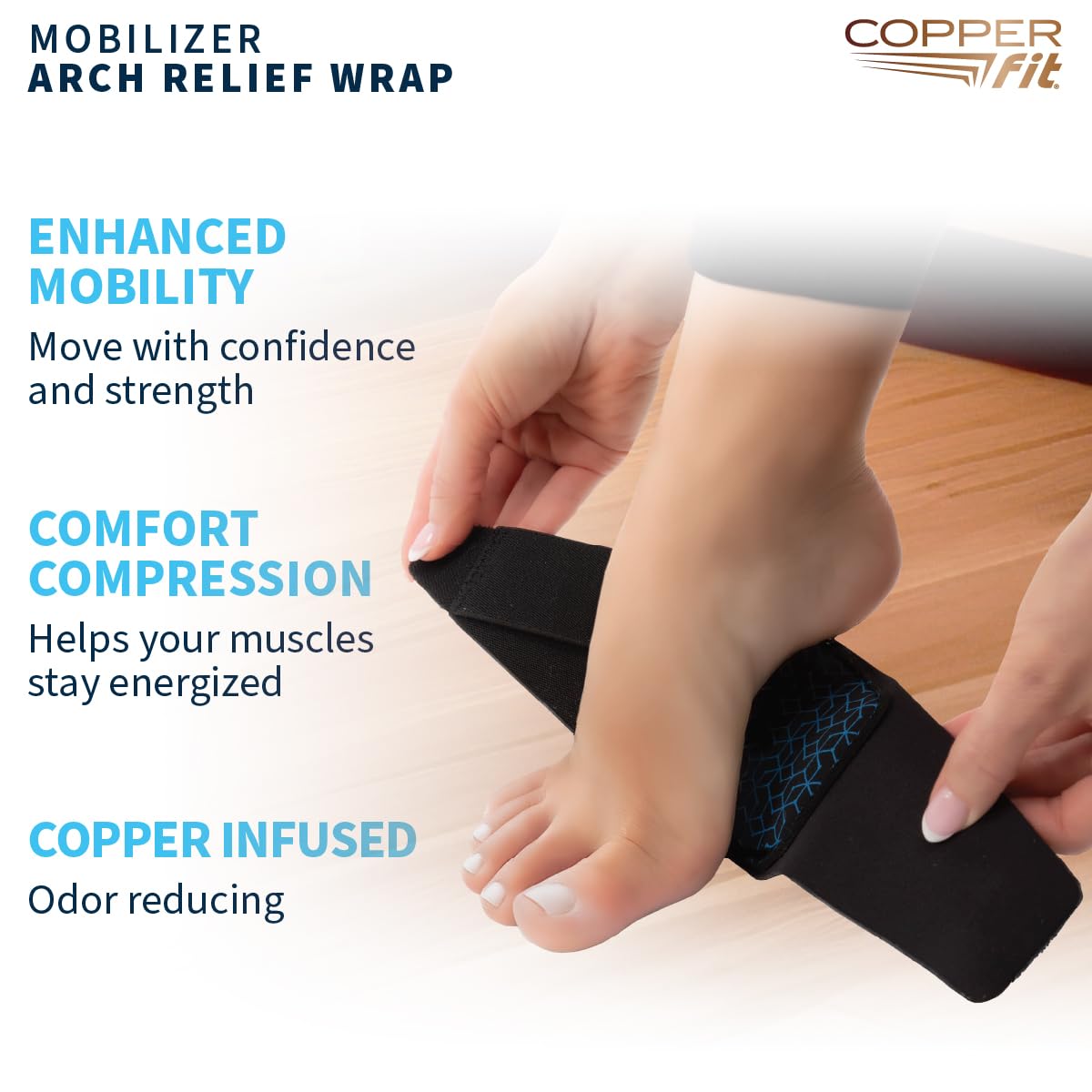 Copper Fit textura del tejido LumaCore Blu con gestión de humedad