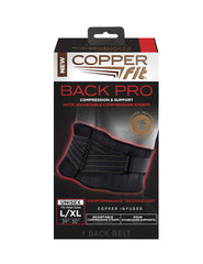 Copper Fit cierre doble y etiqueta mostrando ajuste personalizado
