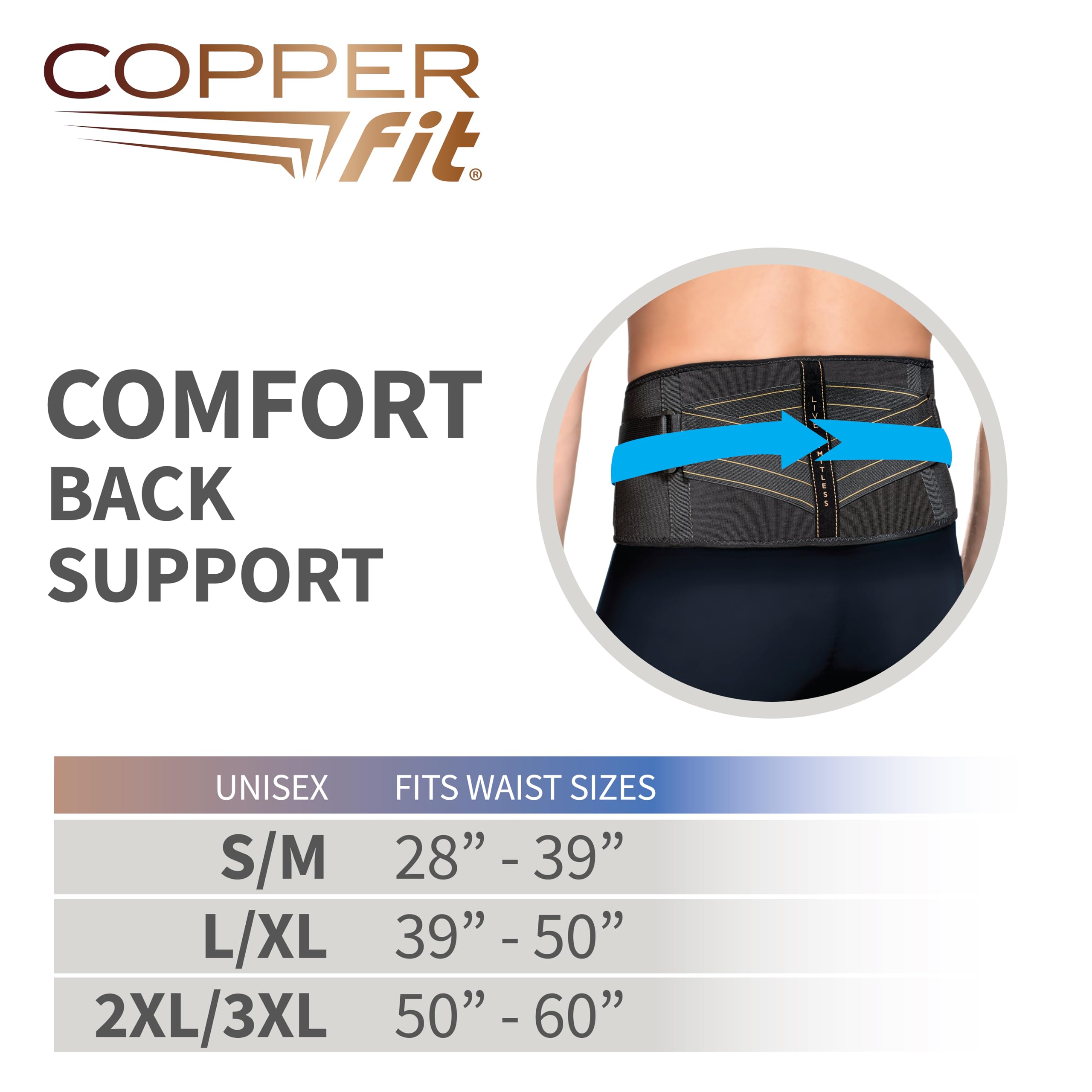 Copper Fit en uso durante entrenamiento que ofrece estabilidad y control