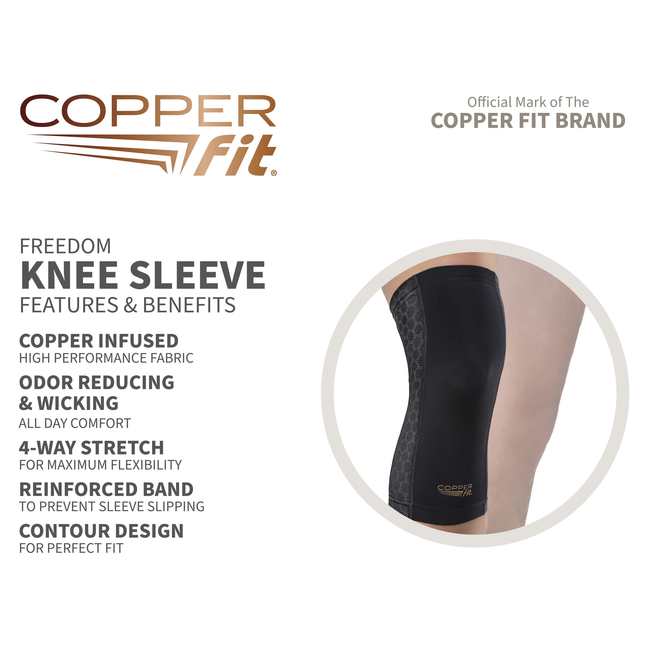 Copper Fit primer plano de la textura de la fibra con cobre que evita olores