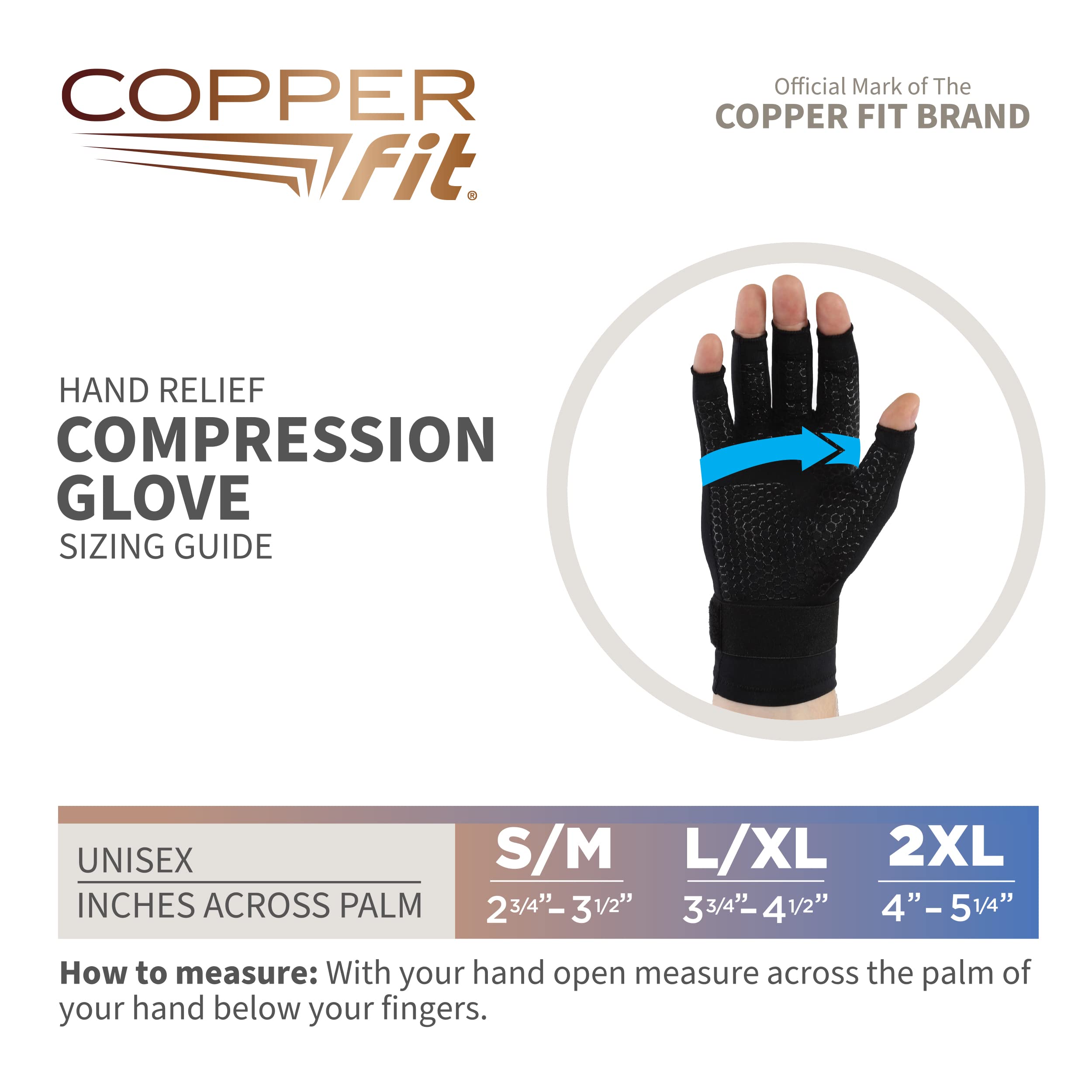 Copper Fit textura palma detalle de silicona ofrece agarre seguro