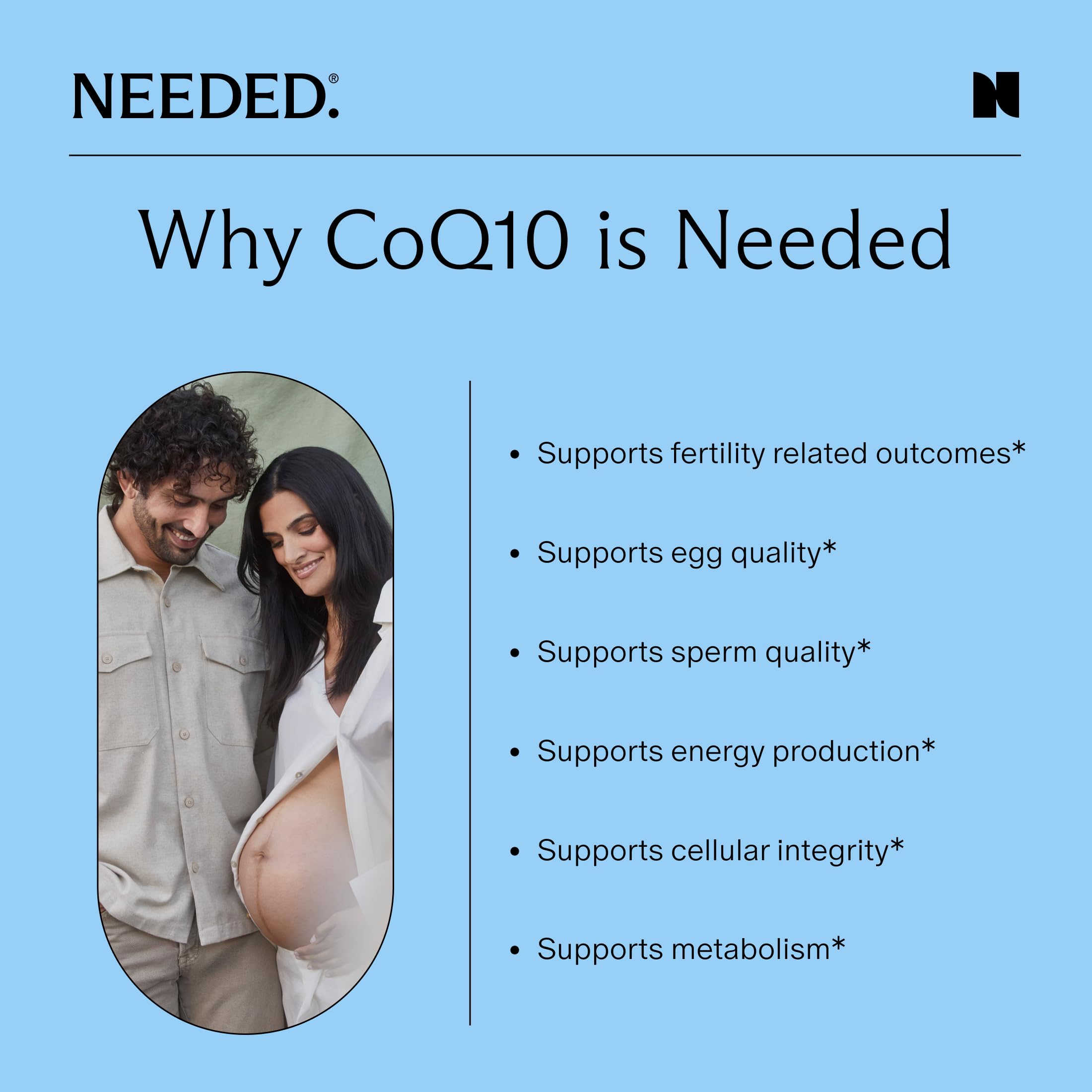CoQ10 etiqueta nutricional mostrando dosis y pureza del producto