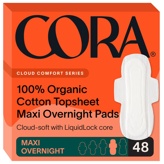 Cora empaque frontal mostrando protección nocturna y beneficios