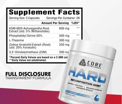 Core Nutritionals primer plano de cápsulas para apreciar textura y calidad del producto