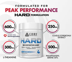 Core Nutritionals etiqueta con ingredientes y dosis transparentes para confianza