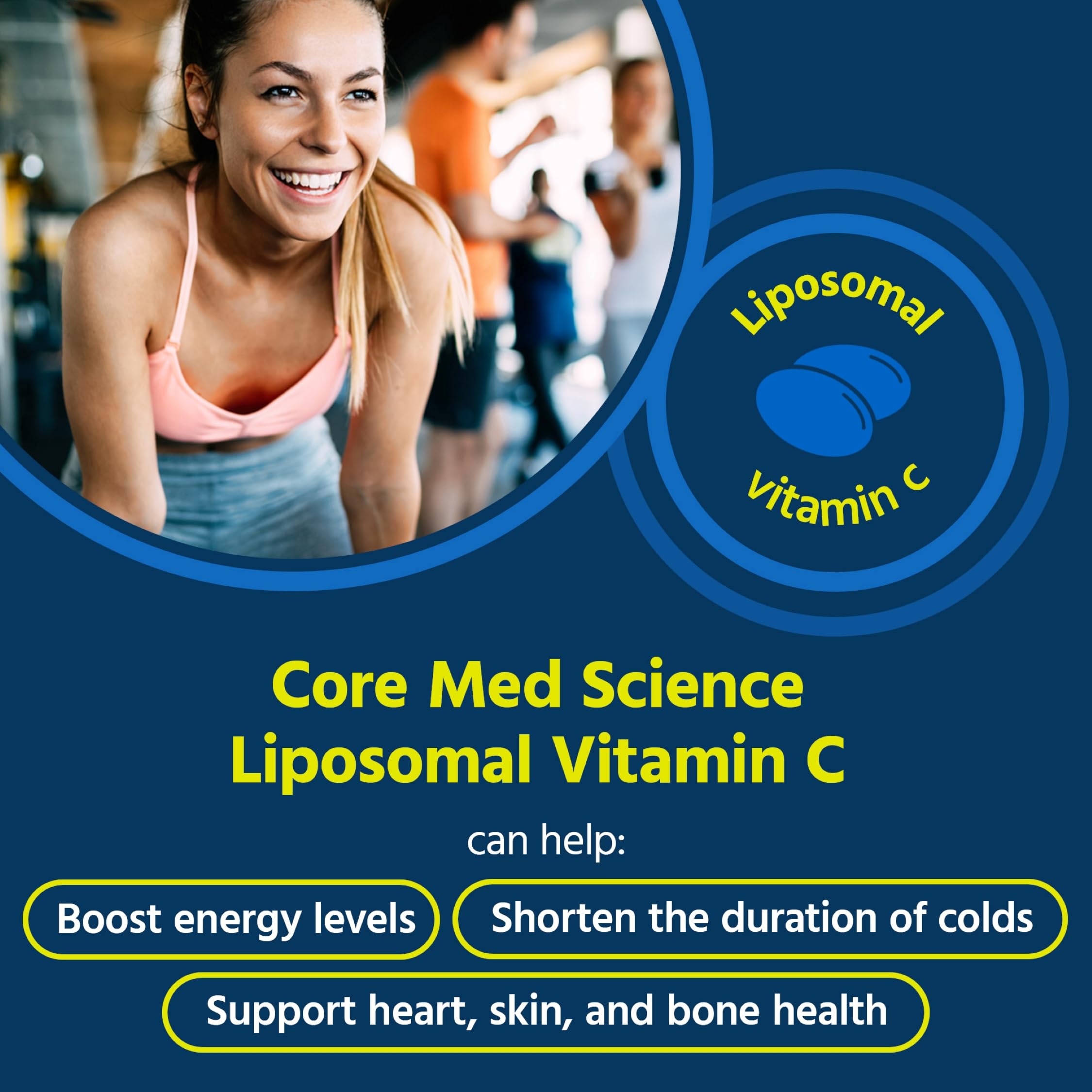 Core Med Science primer plano de cápsula blanda que destaca su textura suave