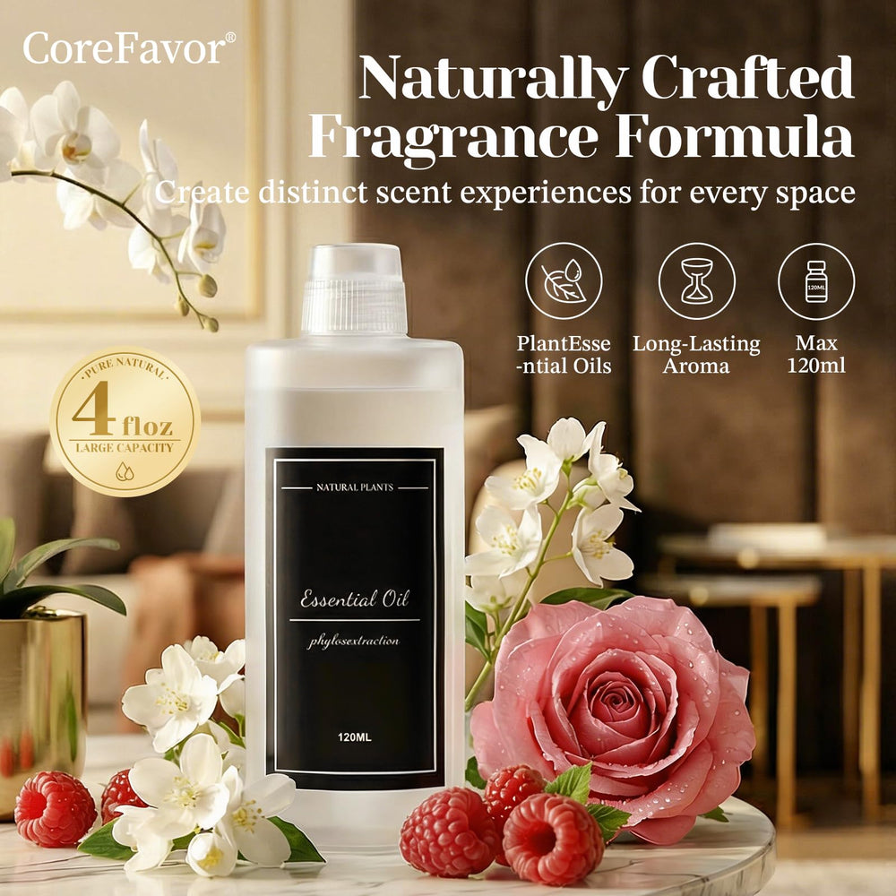 CoreFavor en difusor M60 instalado, facilita aroma continuo y uso profesional