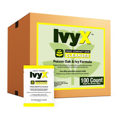 CoreTex Ivy X frente del empaque mostrando el pack de 100 toallitas y conveniencia