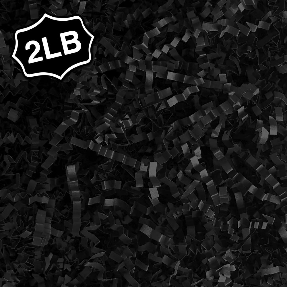 Corlcol vista frontal del paquete de papel rizado negro, mejora la presentación