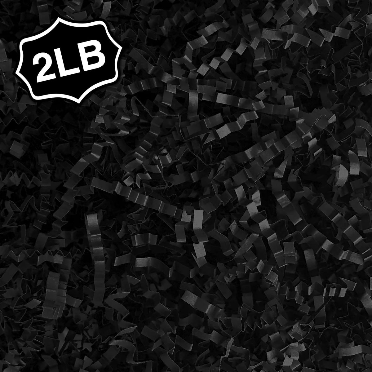 Corlcol vista frontal del paquete de papel rizado negro, mejora la presentación