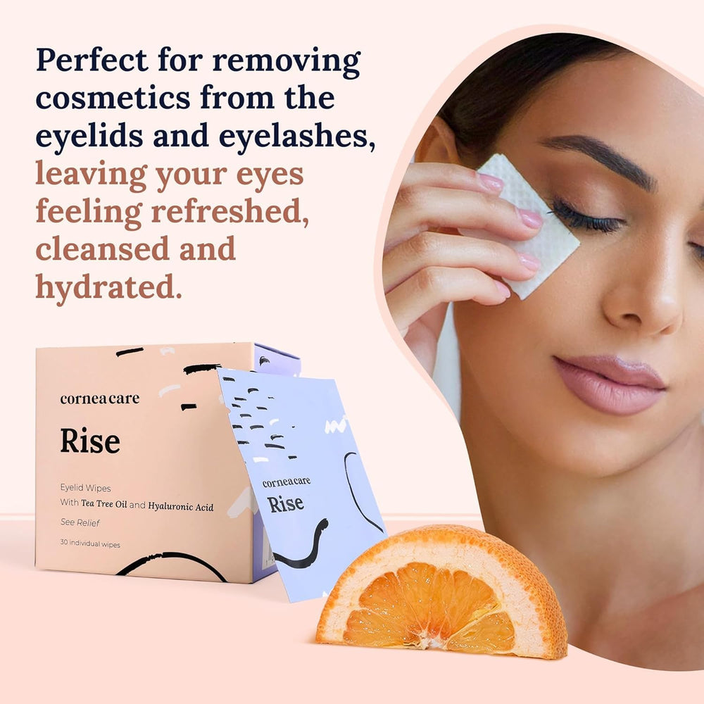 CorneaCare Rise etiqueta con ingredientes principales, transparencia y confianza