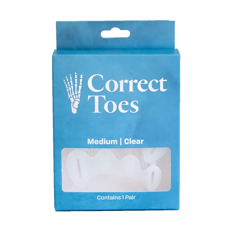 Correct Toes cerca de la mano demostrando tamaño y facilidad de colocación