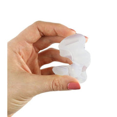 Correct Toes etiqueta que indica material de grado médico y transparencia