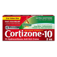 Cortizone 10 frente del tubo mostrando el envase práctico y portátil