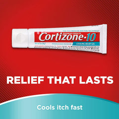 Cortizone 10 gel aplicado en mano para alivio de picazón