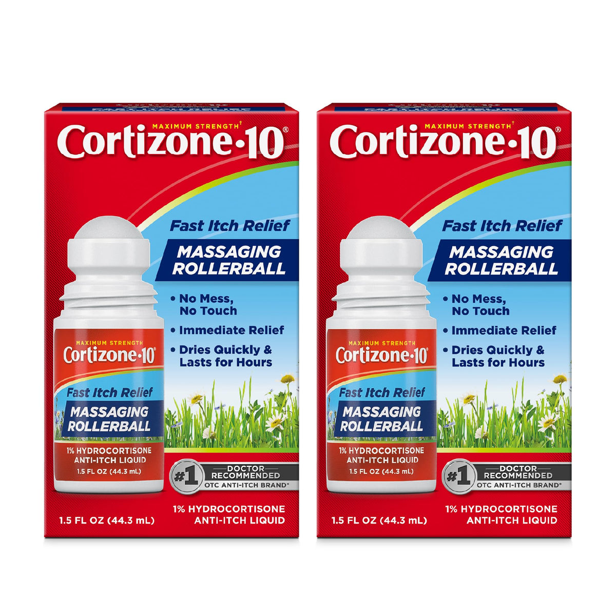 Cortizone 10 vista frontal del paquete beneficio alivio rápido
