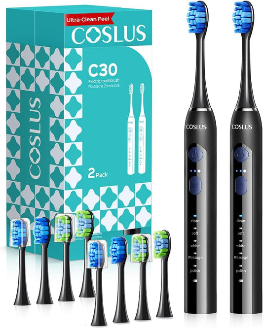 COSLUS C30 vista frontal del cepillo que muestra diseño compacto y agarre seguro
