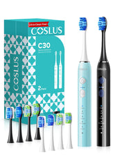 COSLUS C30 vista frontal del cepillo mostrando diseño y botones, limpieza precisa