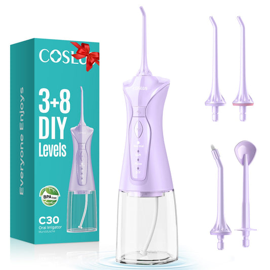 COSLUS C30 vista frontal del irrigador mostrando diseño compacto y moderno