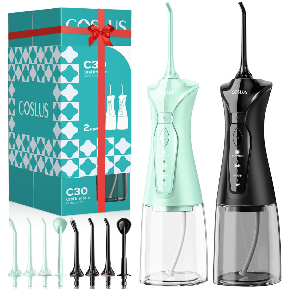COSLUS C30 frontal y embalaje elegante mostrando contenido y beneficio práctico