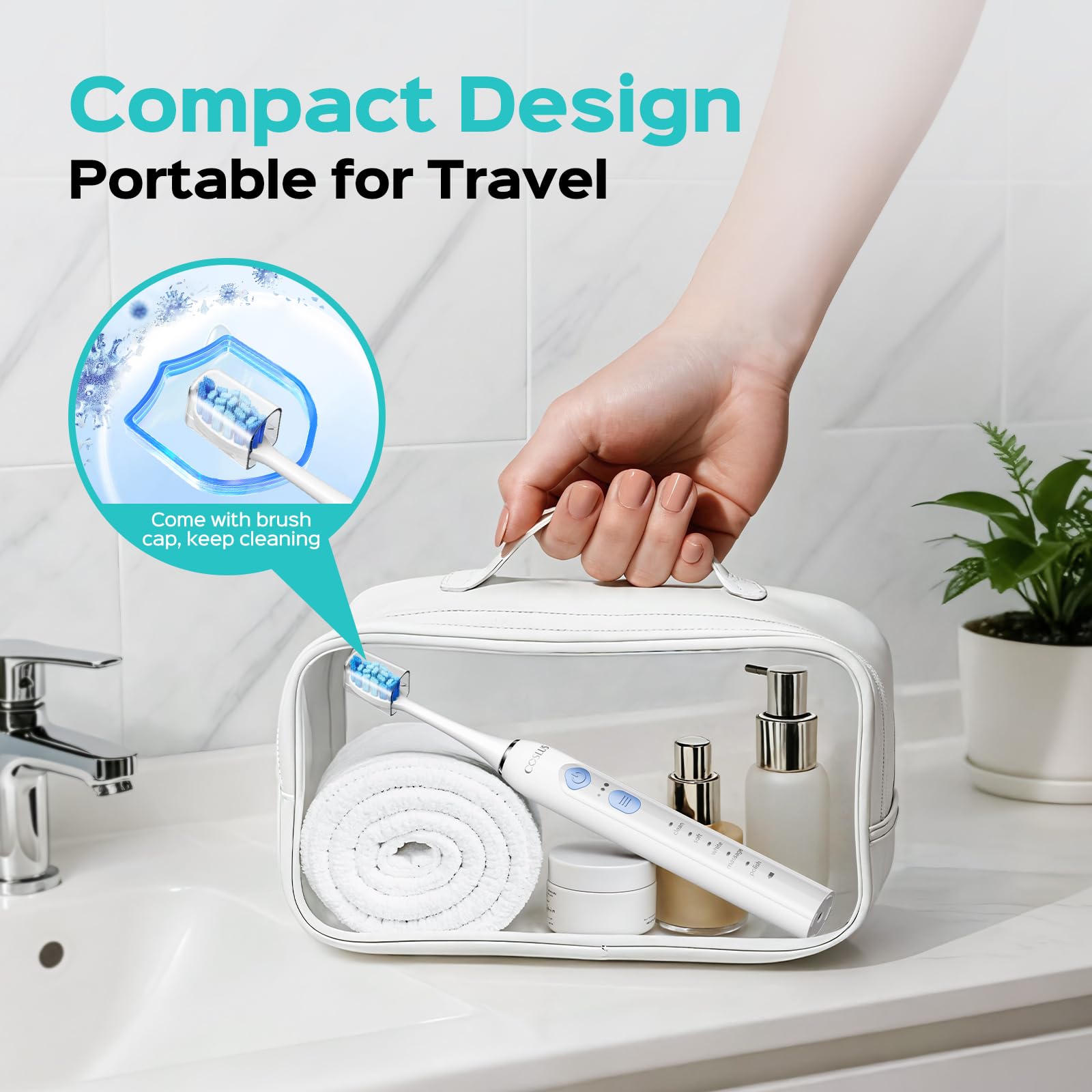 COSLUS C30 tapa protectora del cabezal protegiendo la higiene en viajes
