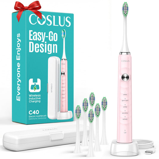 COSLUS cepillo C40 frontal mostrando diseño y ventajas de limpieza