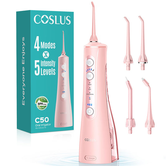 COSLUS C50 frontal del dispositivo mostrando diseño compacto y beneficio portátil