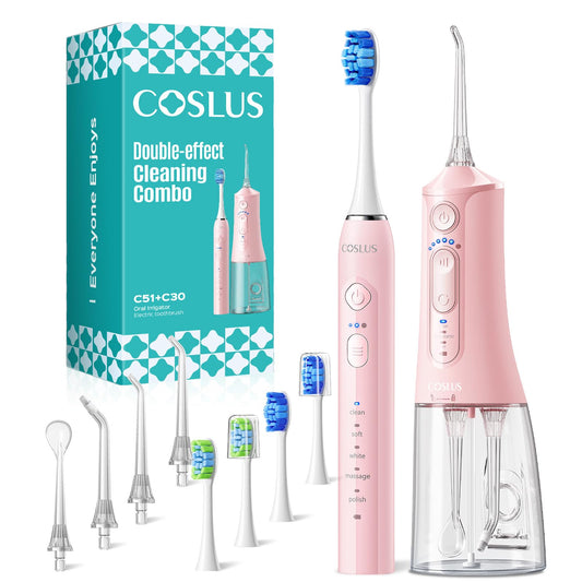 COSLUS conjunto frontal 2-en-1 limpiador oral práctico