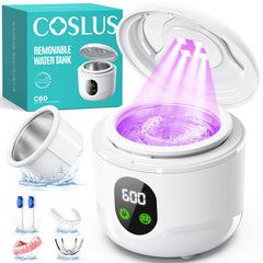 COSLUS C60 vista frontal con tapa cerrada beneficios: limpieza segura