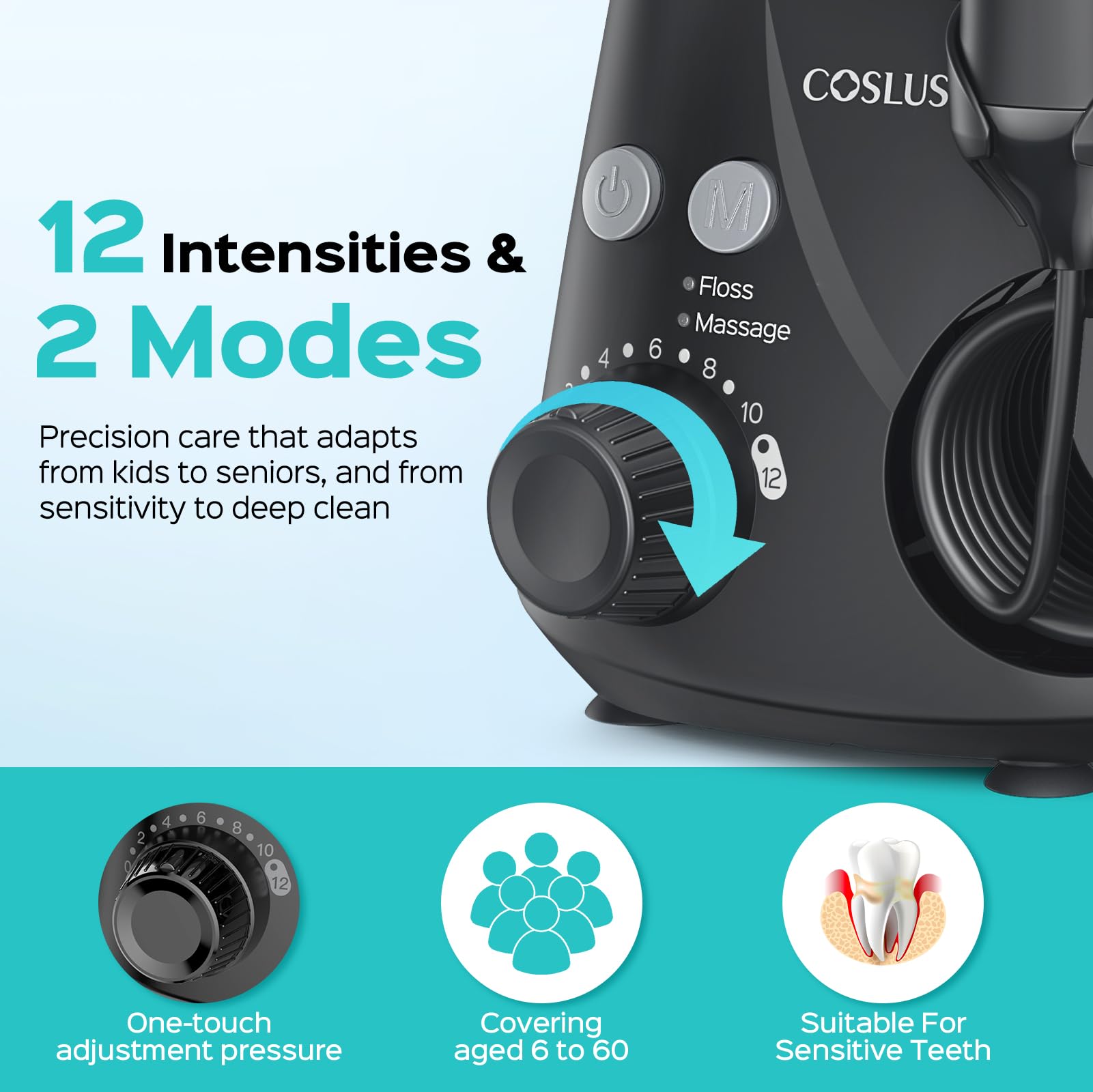 COSLUS E2 base con almacenamiento integrado que evita pérdidas