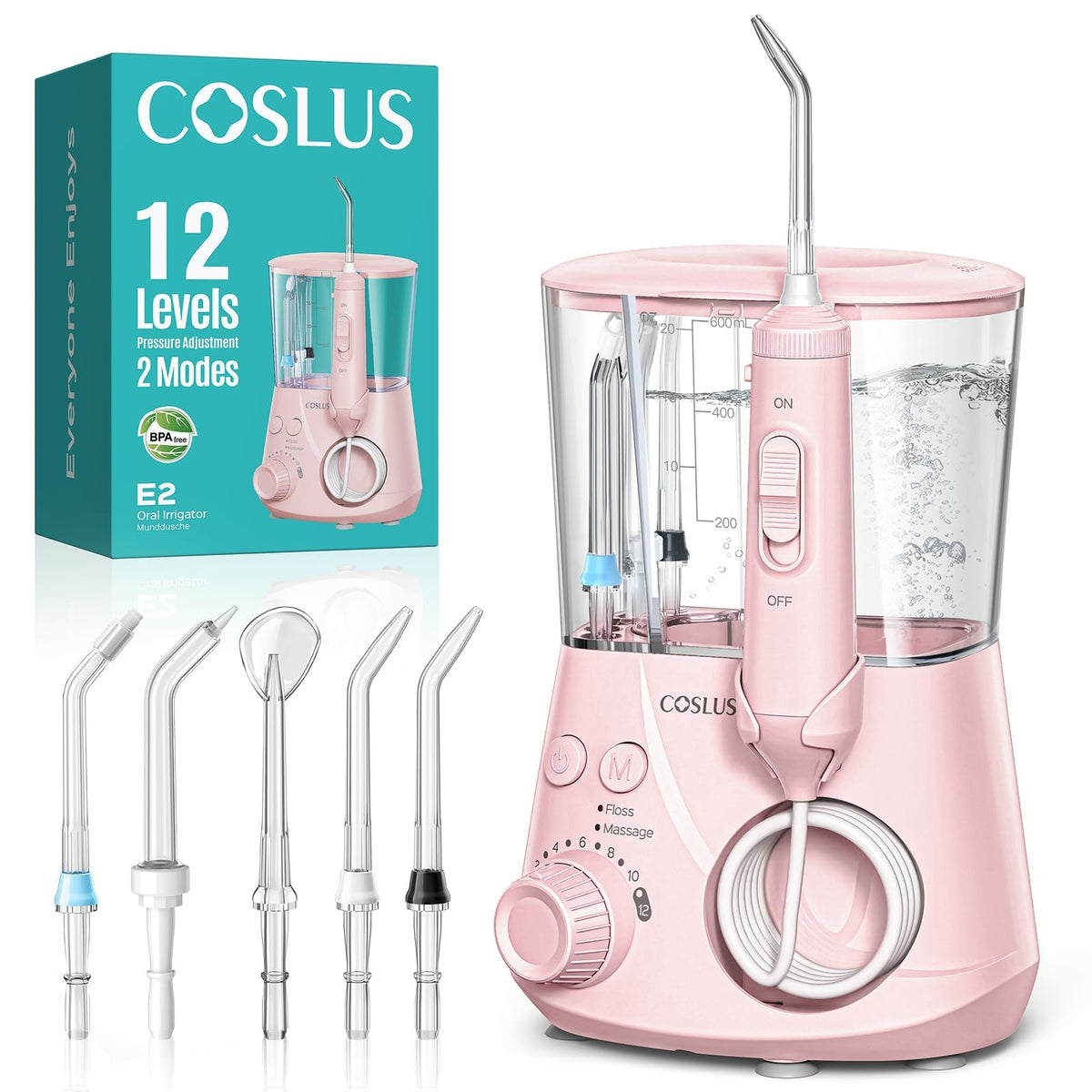 COSLUS E2 vista frontal mostrando controles y diseño compacto, facilita uso diario