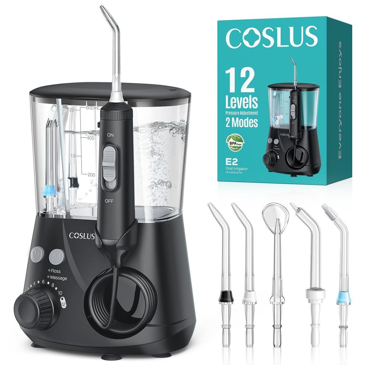 COSLUS E2 vista frontal mostrando diseño compacto y fácil uso