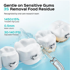 COSLUS T40 en uso durante viaje, beneficio: higiene interdental sobre la marcha