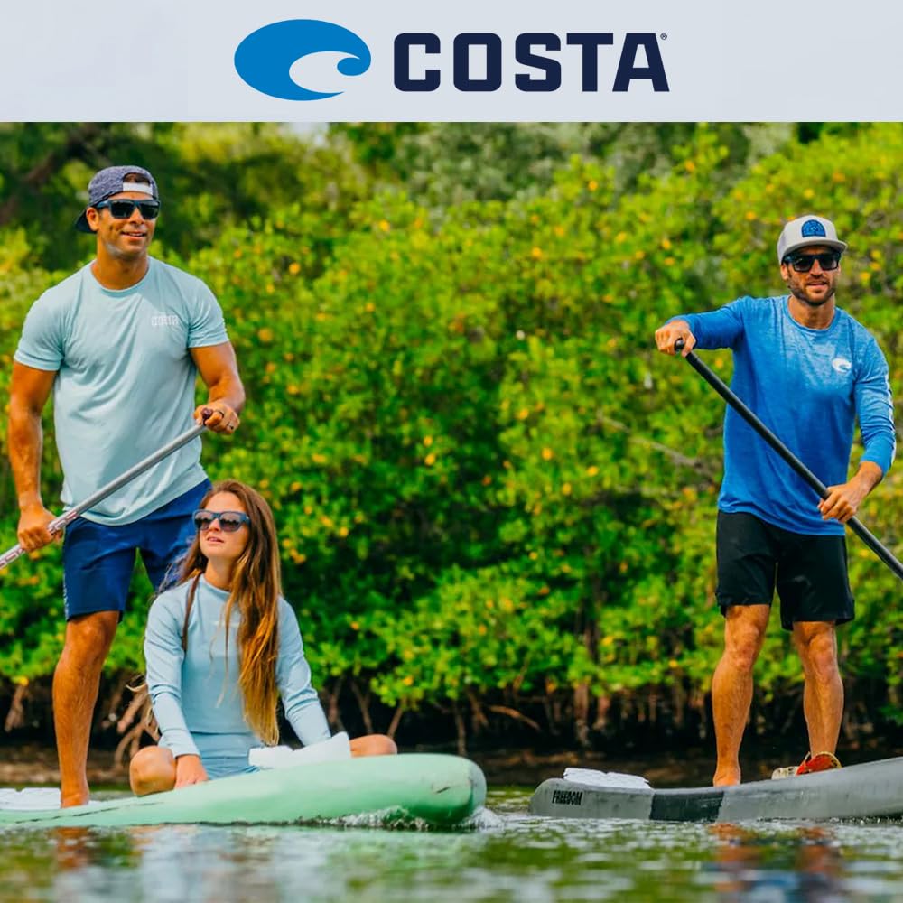 Costa Del Mar uso del kit en bote con gafas de sol, limpieza rápida y protección