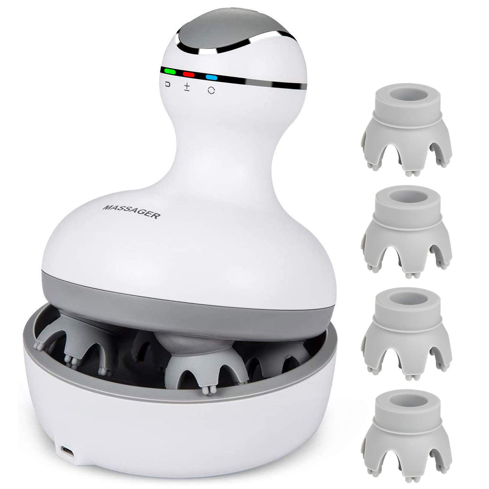 cotsoco vista frontal del masajeador mostrando diseño ergonómico y portabilidad