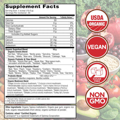 Country Farms polvo textura cercana que revela mezcla fina y beneficios nutricionales