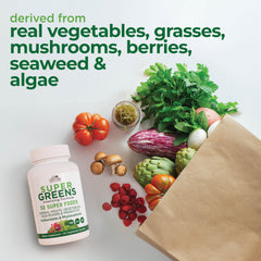Mezcla de ingredientes Country Farms en vaso que ilustra variedad y densidad nutricional