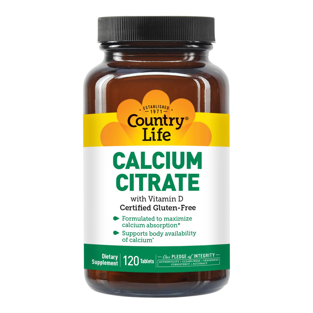 Country Life etiqueta con sellos Vegan, Gluten Free y Non-GMO verificados