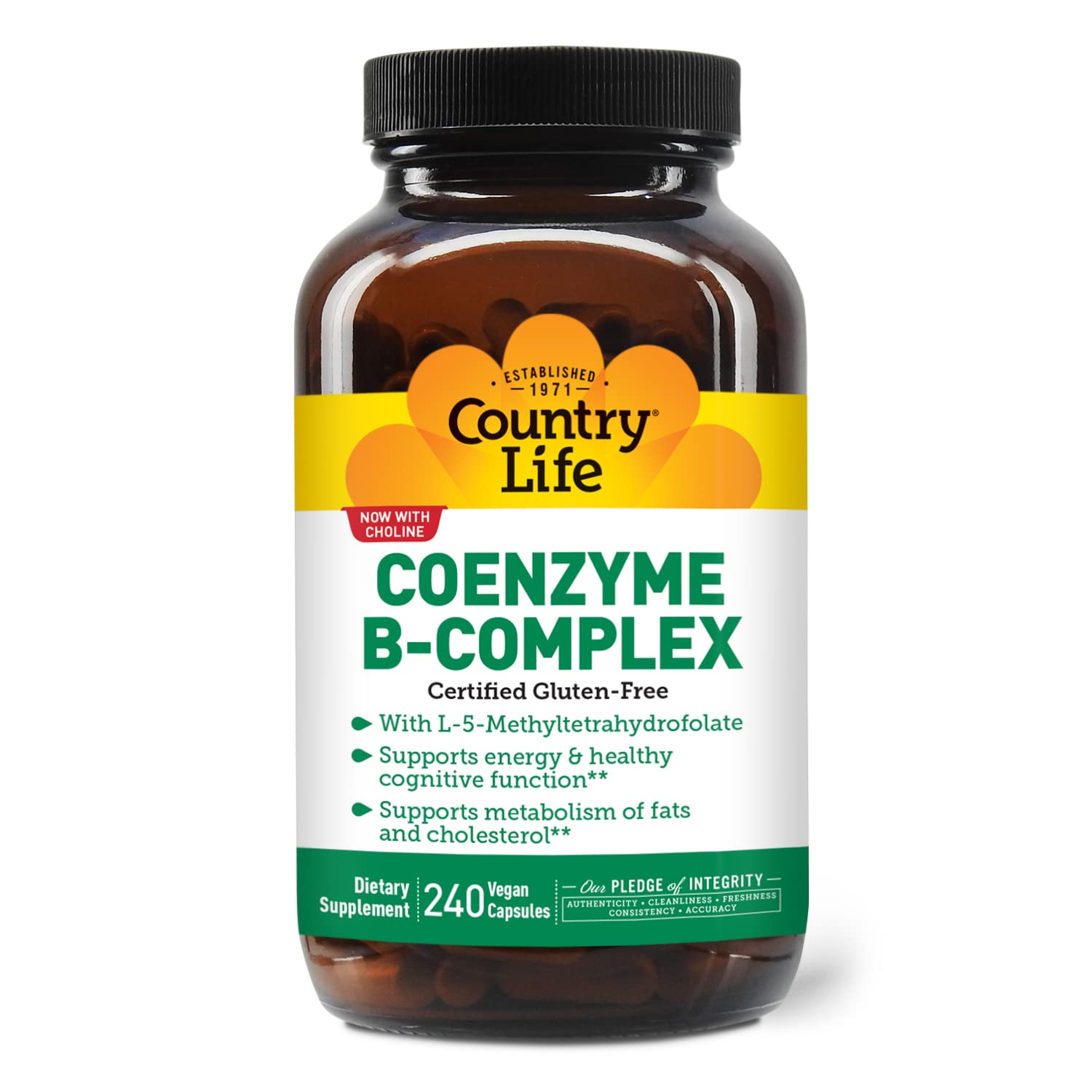 Country Life cápsulas en mano para visualizar tamaño y dosificación