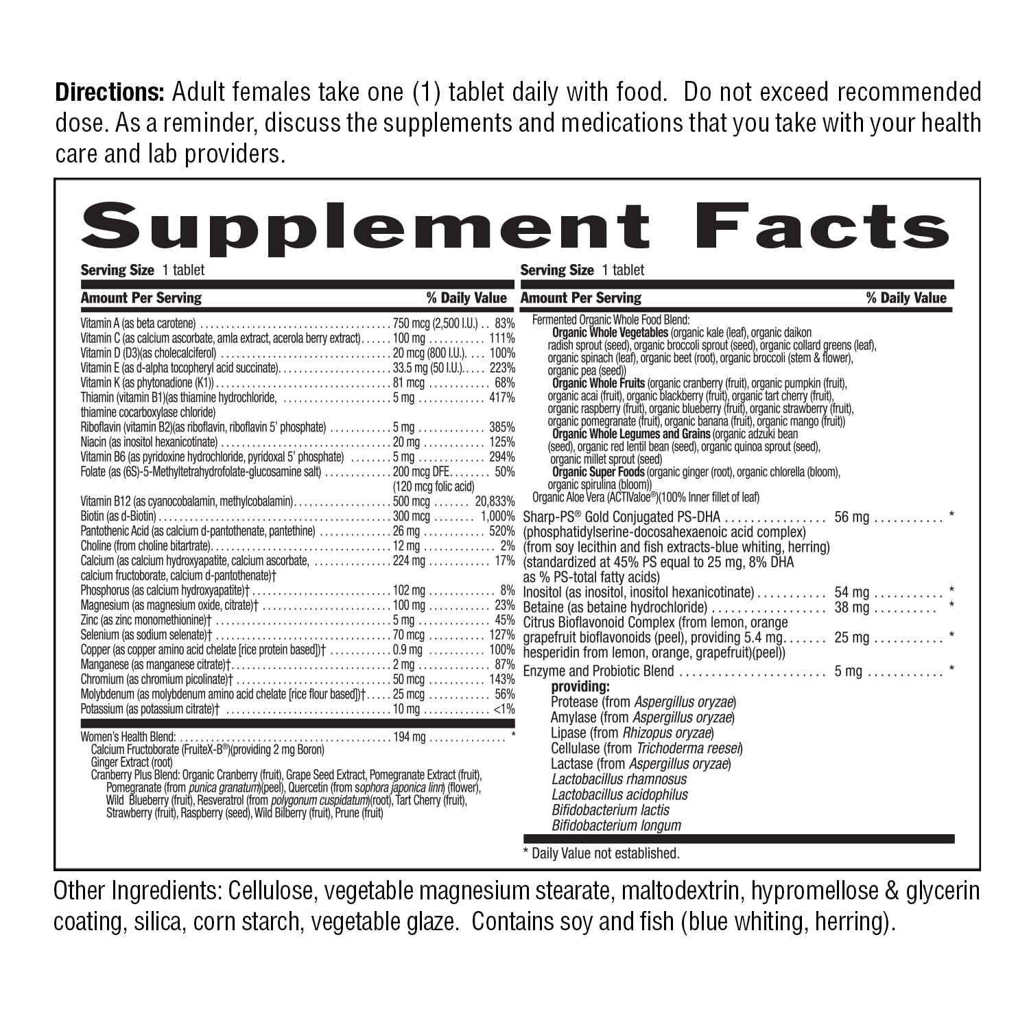 Mezcla de frutas y hierbas del blend Women’s Health de Country Life