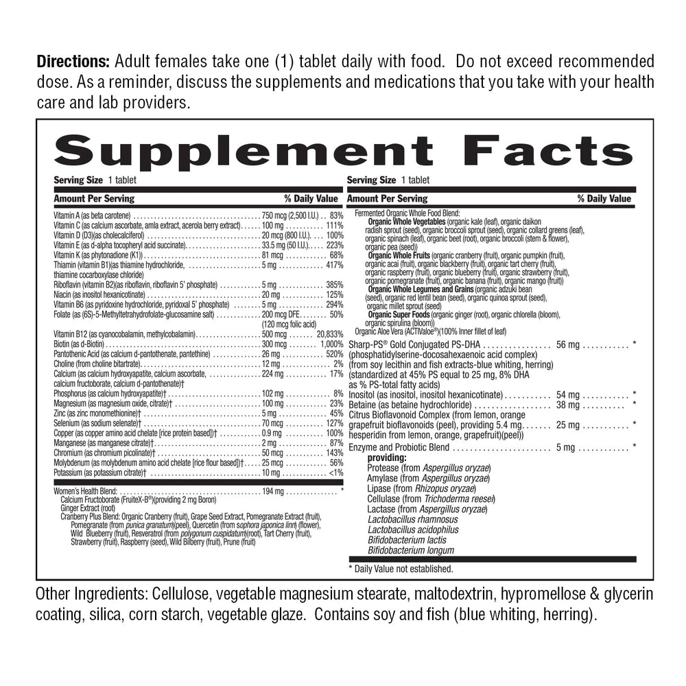 Mezcla de frutas y hierbas del blend Women’s Health de Country Life