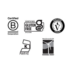 Country Life etiqueta con certificaciones gluten-free y vegan visibles