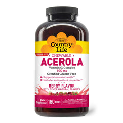 Country Life frasco frontal con wafers y beneficio de suplementación conveniente