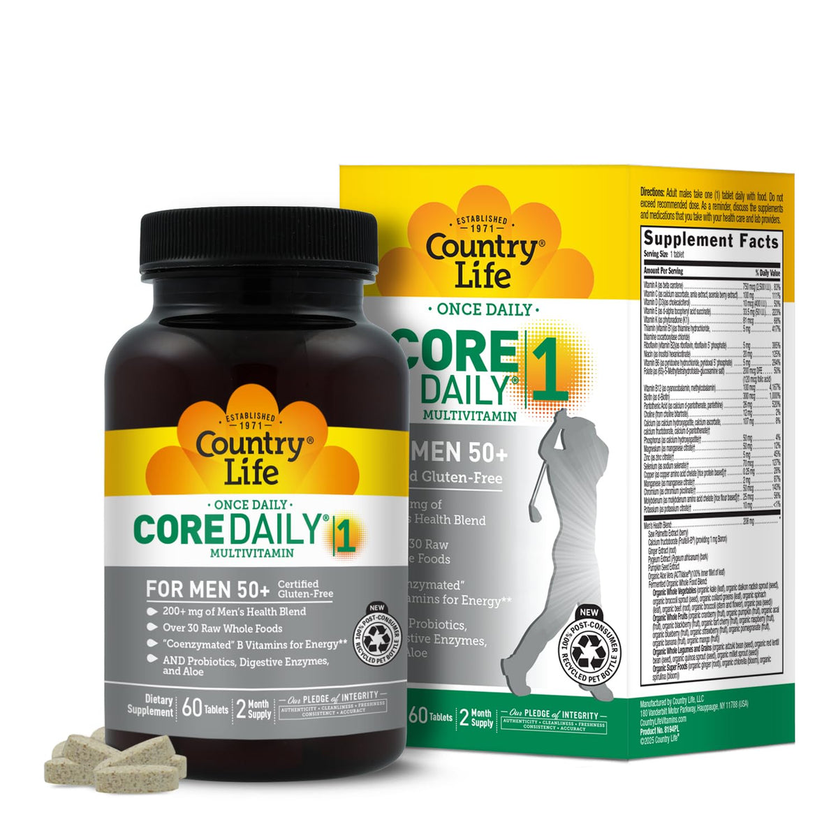 Country Life envase frontal CORE DAILY-1 mostrando la presentación y beneficios