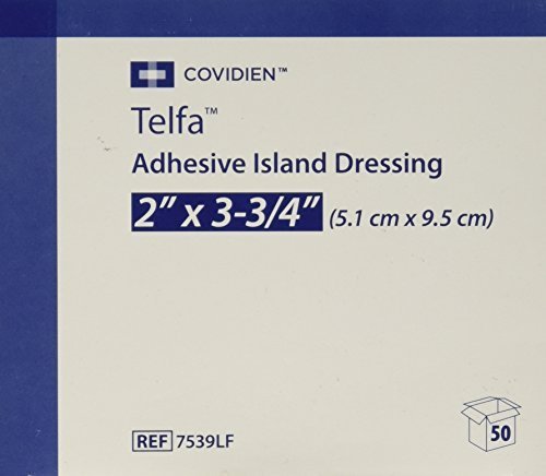 COVIDIEN telfa primer plano del borde adhesivo que asegura sellado y confort
