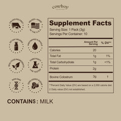 COWBOY COLOSTRUM sobre individual listo para mezclar y transportar