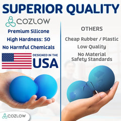 COZLOW uso en cuello demostrando alivio de tensión cervical y soporte