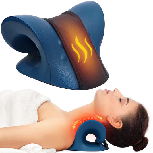 Cozyhealth vista frontal de la almohada cervical con soporte ergonómico y alivio
