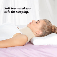 Cozyhealth persona durmiendo con collarín para soporte cervical nocturno
